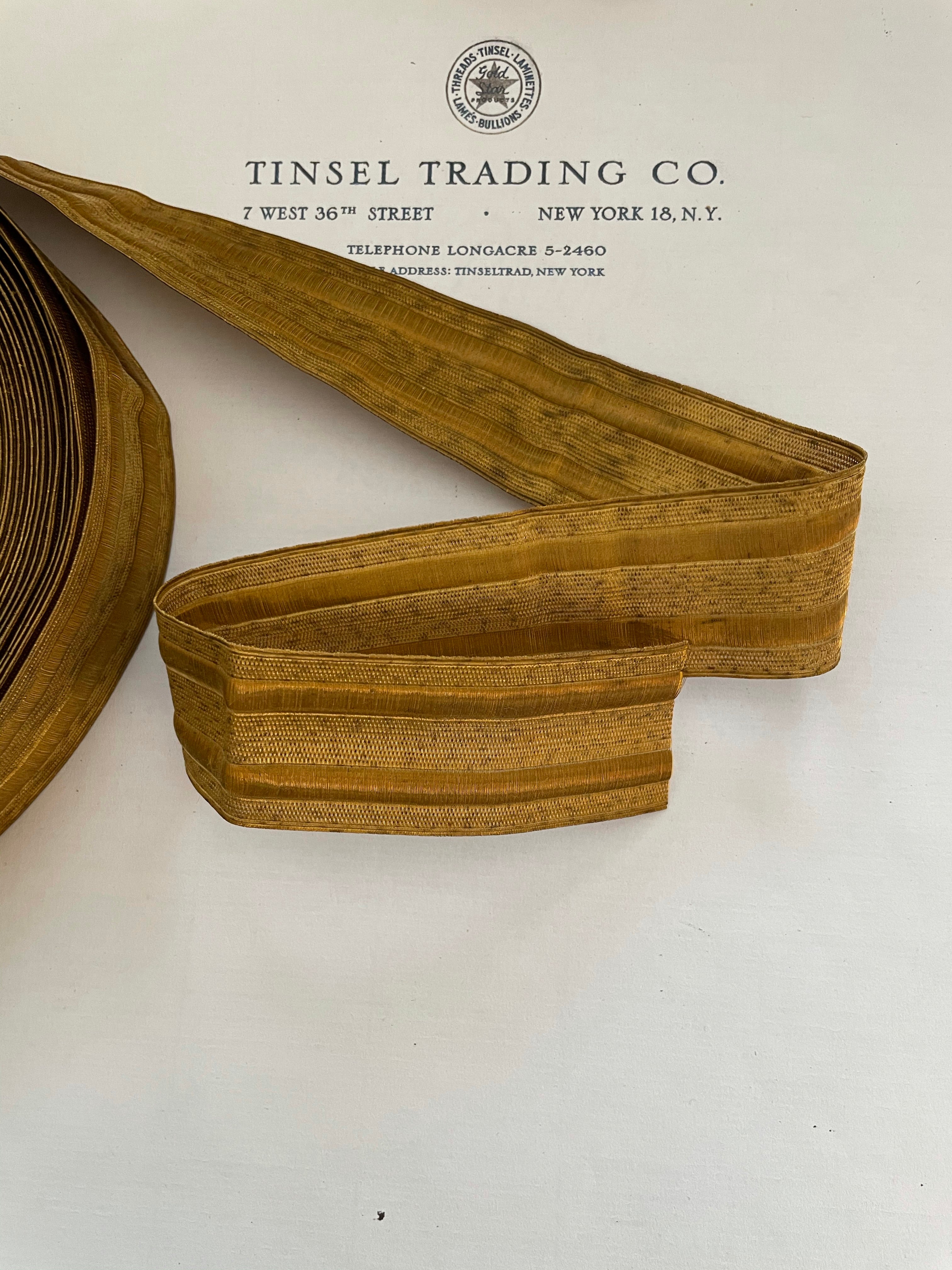 Gold Military Metallic Wire 2 Vellum Trim 1 1/2"