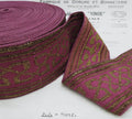 Dark Pink/Gold Metallic Galloon Trim 2 1/2"