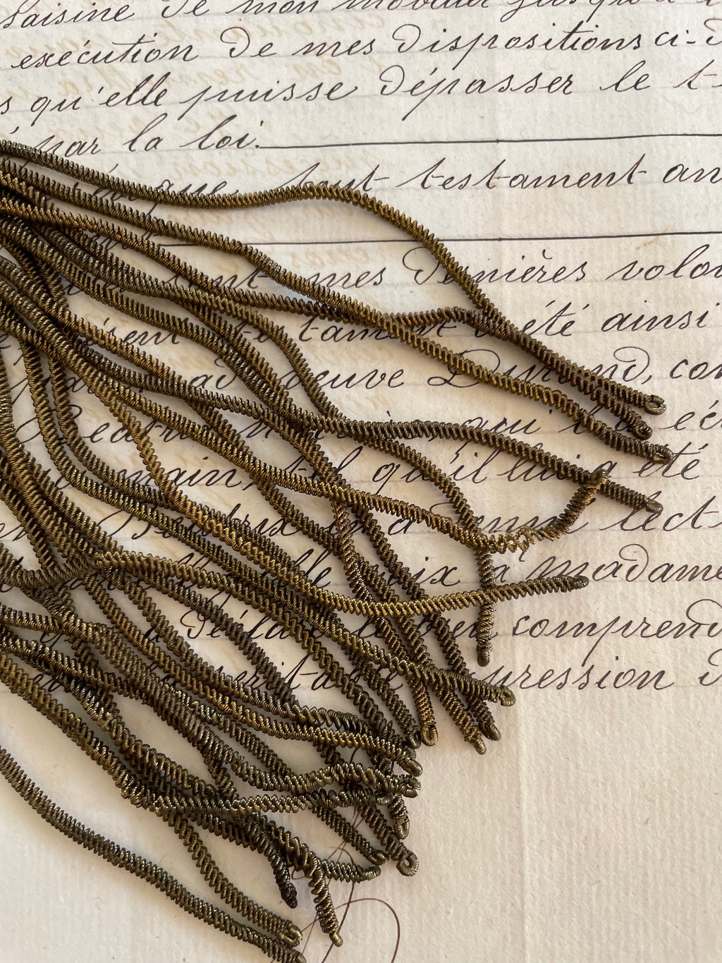 Knotted Braided Cord Top Long Bullion Tassel  12"