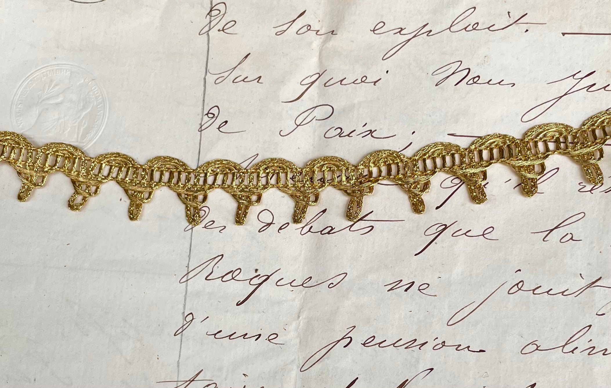 Golds Metallic Scallop Trim 3/4”