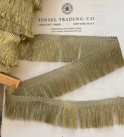 Fringe Trim Bullion 260 Silver threads H. cm 8 (3,1 inch) Metallic