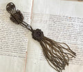 Knotted Braided Cord Top Long Bullion Tassel  12"