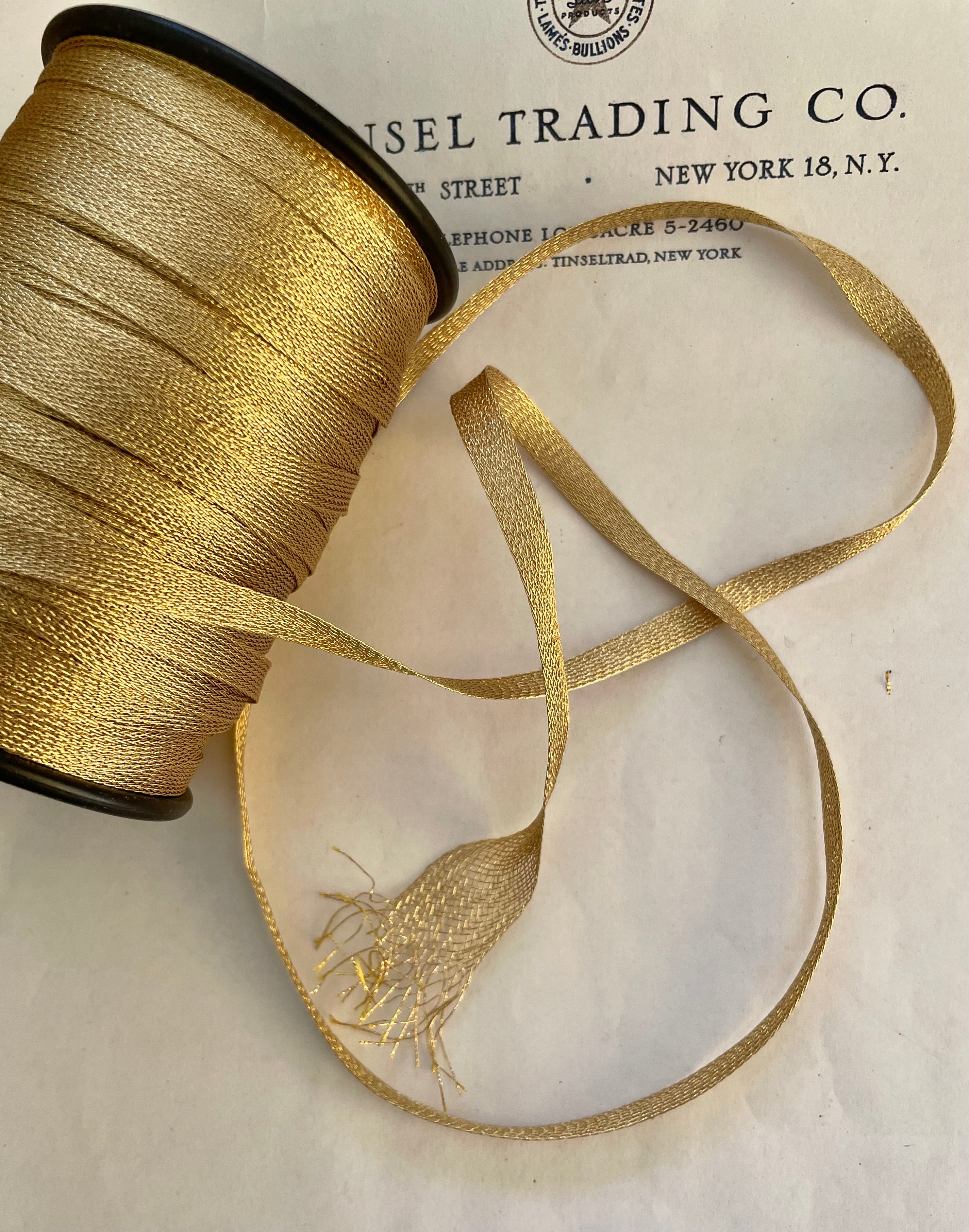 Gold Metallic Mesh Trim 3/16" 2 yds