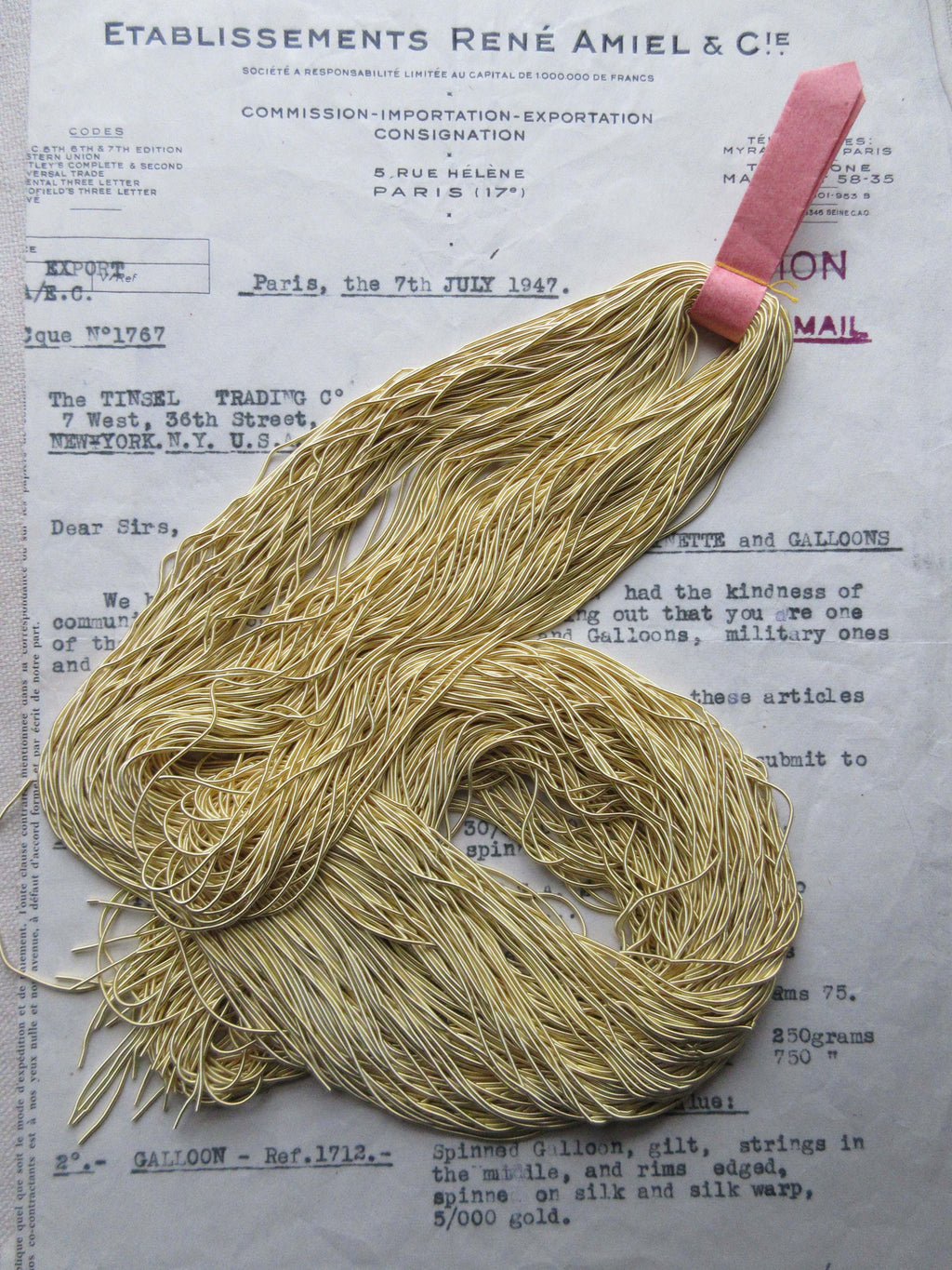 French Gold ,Silver Rough Purl Embroidery Bullion Thread 2 Strands
