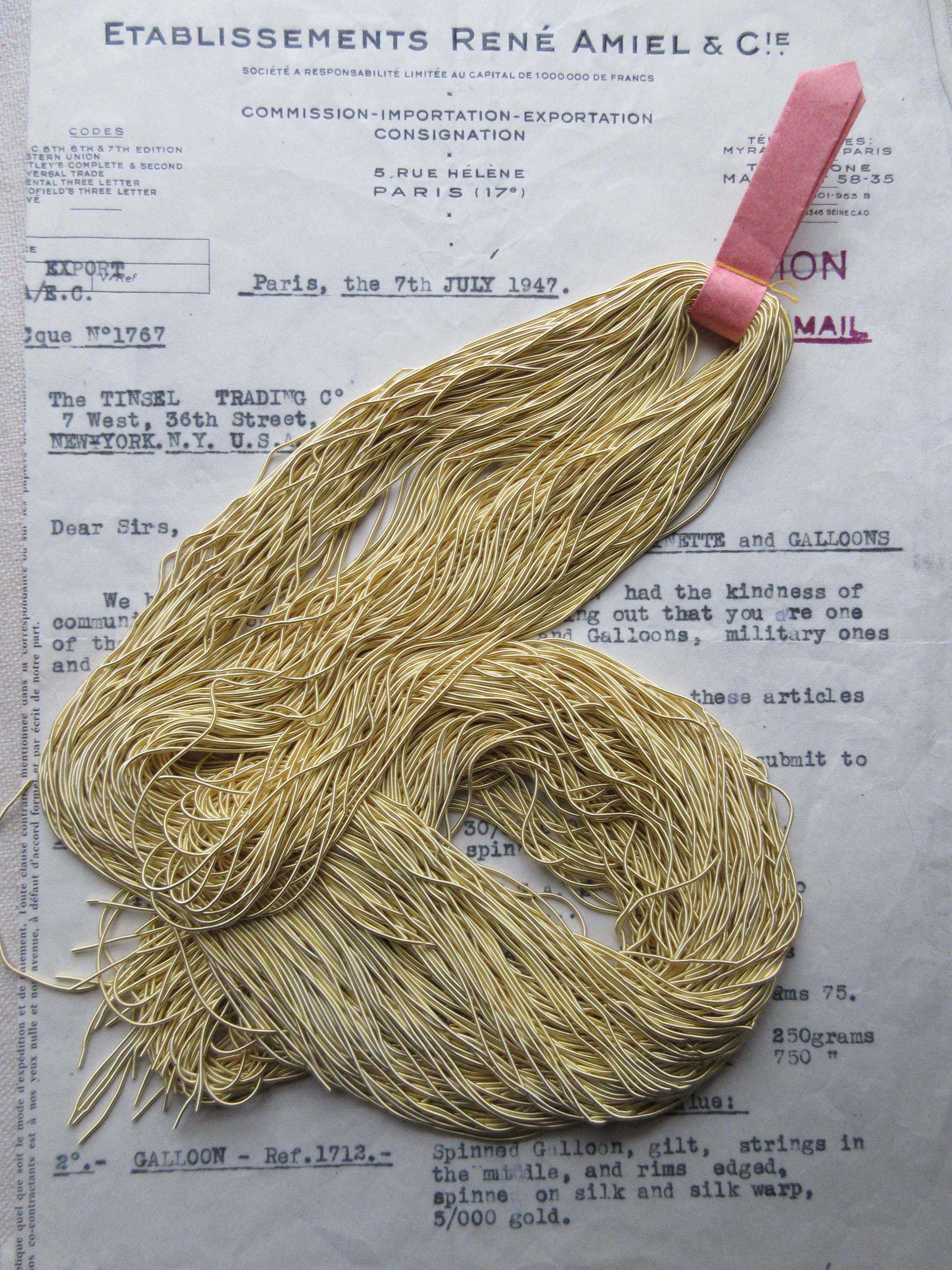 French Gold ,Silver Rough Purl Embroidery Bullion Thread 2 Strands