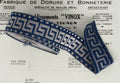 Silver/Blue Metallic Greek Key Galloon Trim