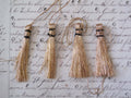 Light Gold Metallic Thread Tassel 4 Pcs  2"