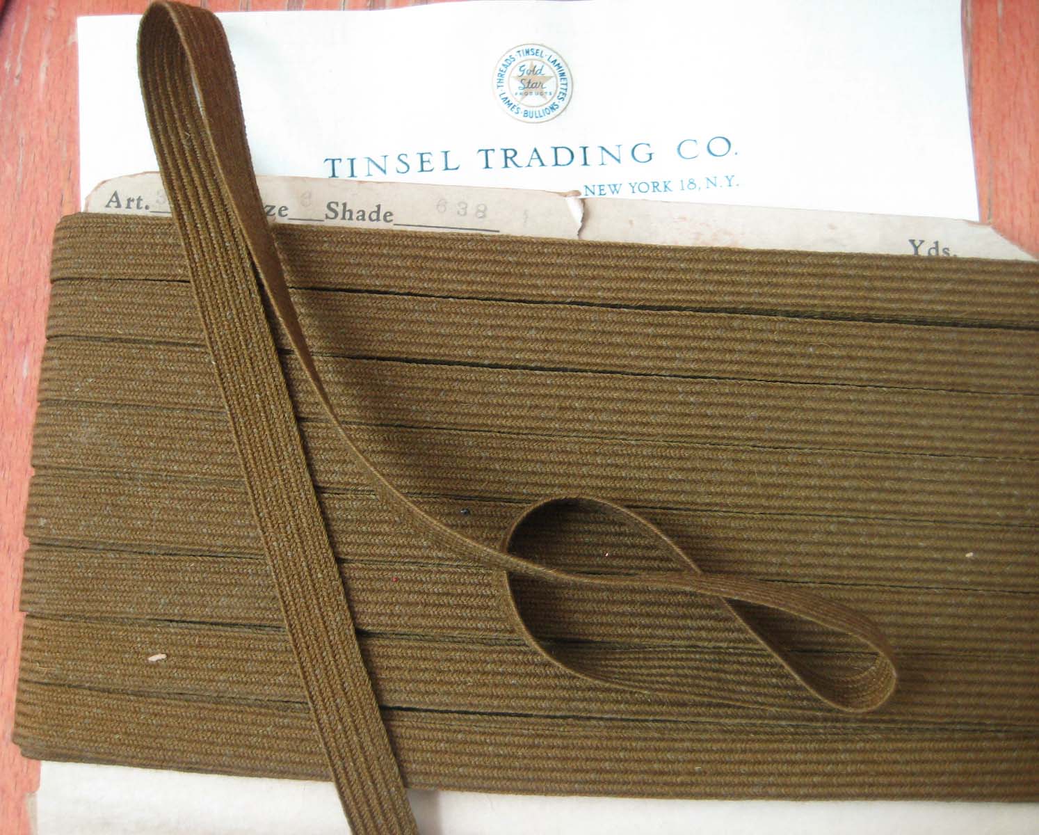 Olive Mohair Military Trim 1 Yard