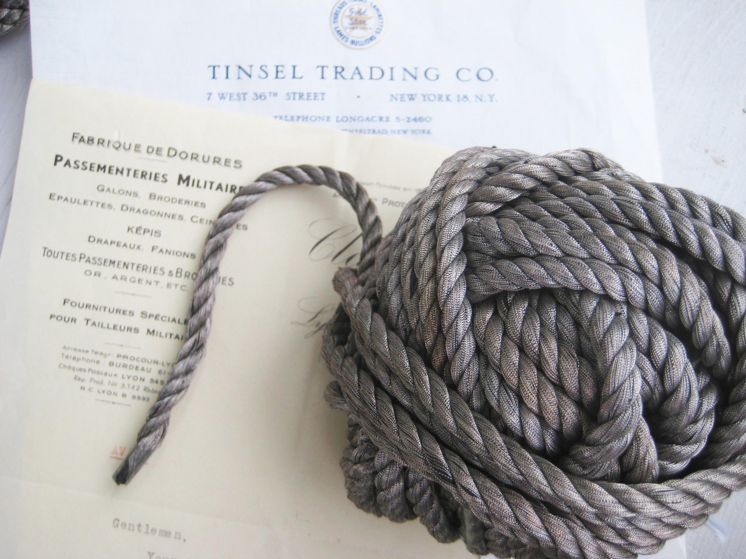 Dark Silver Metallic Cord 3/8"