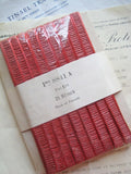 French Red/Silver Metallic Rouched/Pleated 3/8" 1 Yard