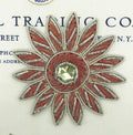 Red/Silver Bullion Flower