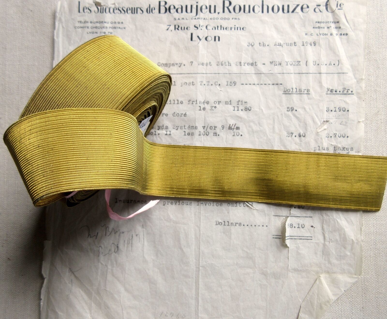 Gold Military Metallic Wire Trim 2 sizes