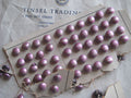 Pink Plaid Glass Buttons 1 Doz