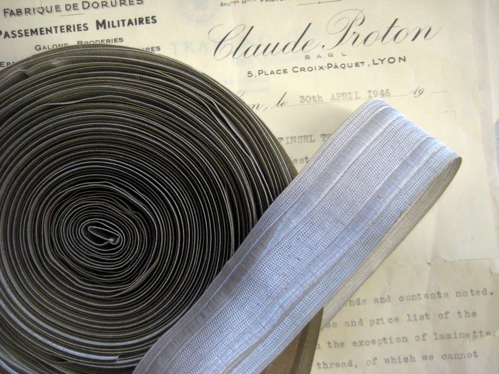 Silver Military Metallic Wire Trim 1 1/2"