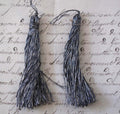 Blue/Silver Metallic Thread Tassel 2 Pcs 2 1/2"