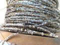 Silver Glass Beads on Wire 2 yards