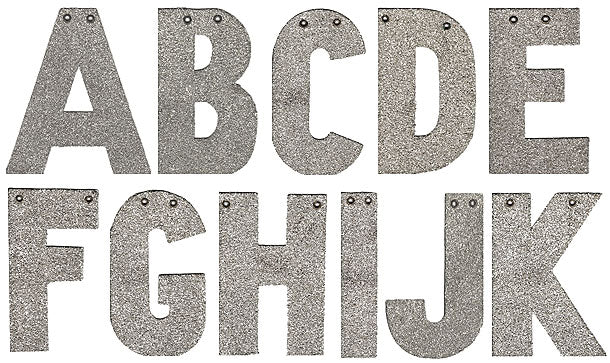 Silver Glass Glitter Letters 6 – Tinsel Trading
