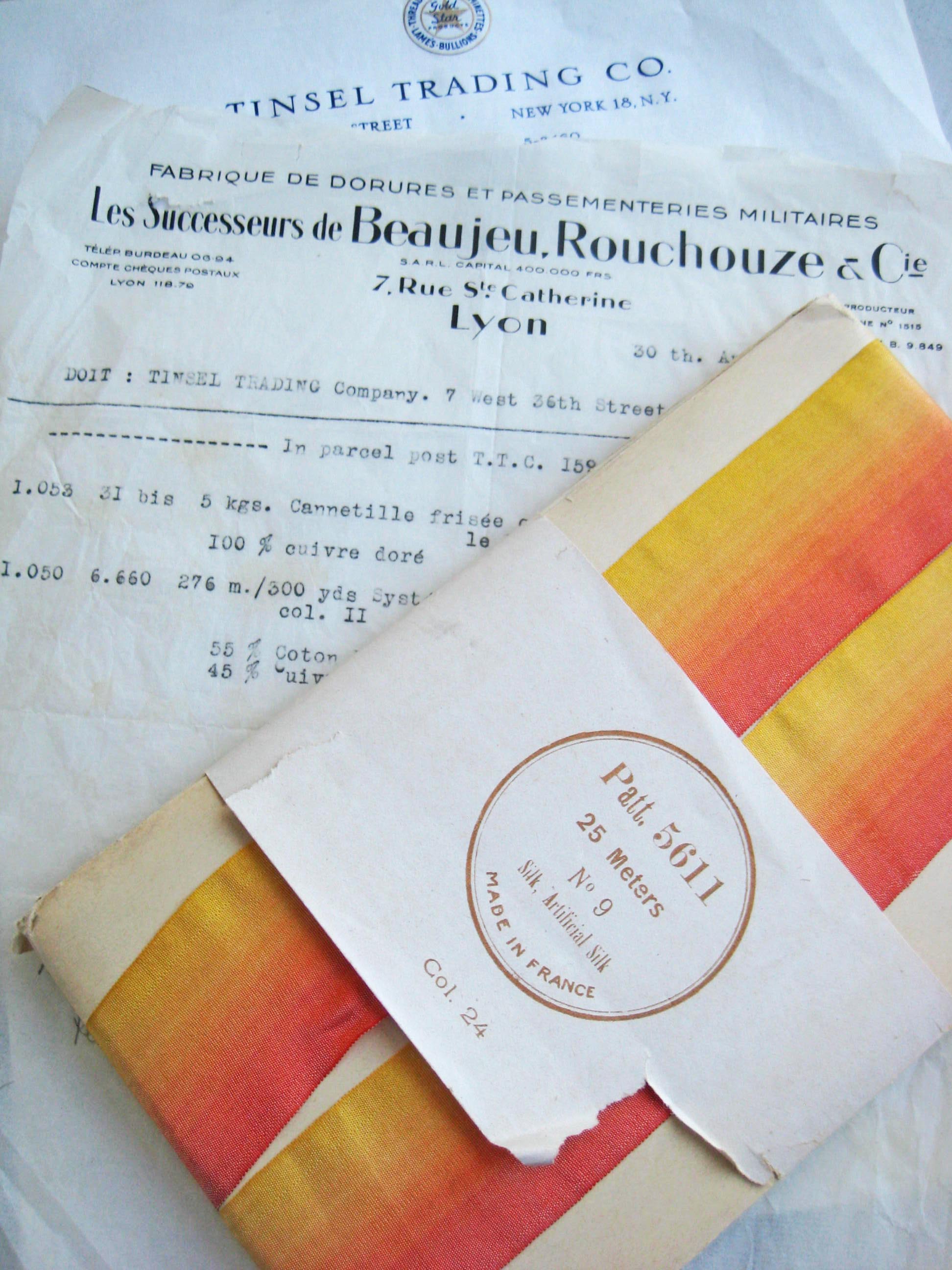 French Yellow/Orange Ombre Silk 1 Yard